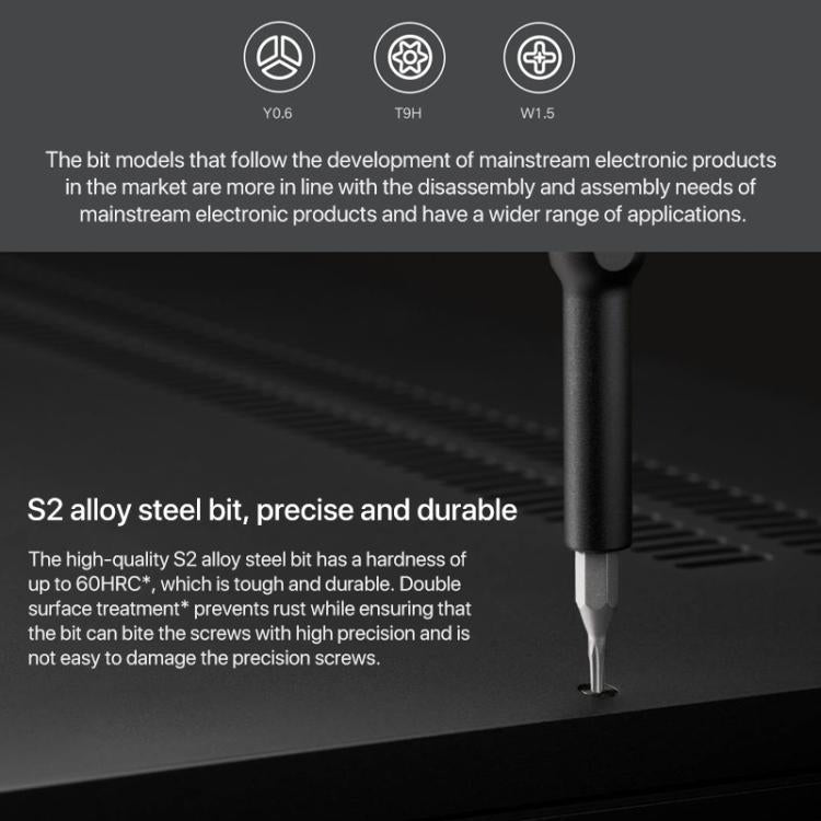 Kit di cacciaviti per uso quotidiano originale Xiaomi Mijia Wiha 24 in 1 Punte magnetiche di precisione Scatola in alluminio Set di cacciaviti Mijia Wiha, Mijia 24 in 1