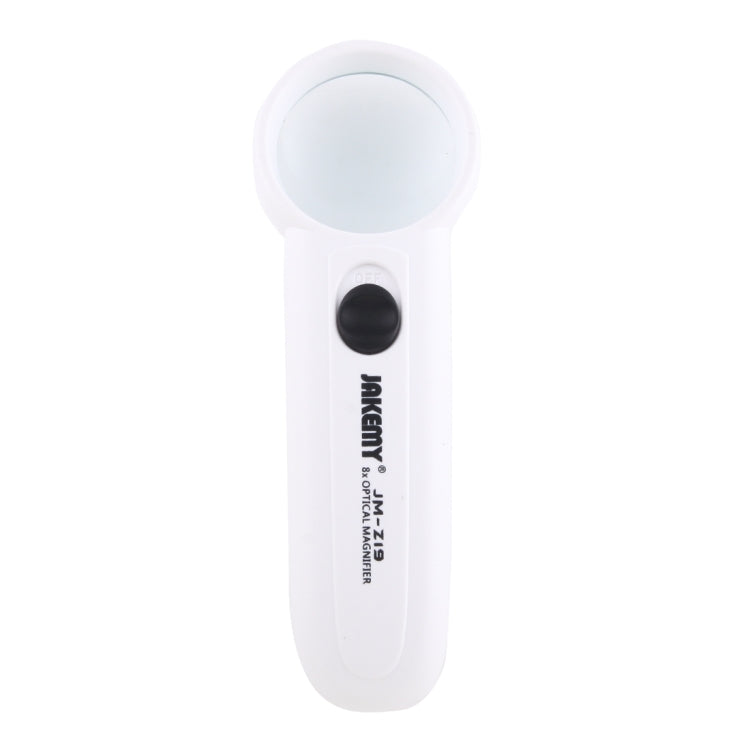 JAKEMY JM-Z19 Lente d'ingrandimento ottica portatile 8X con luce LED, JM-Z19 8X Magnifier