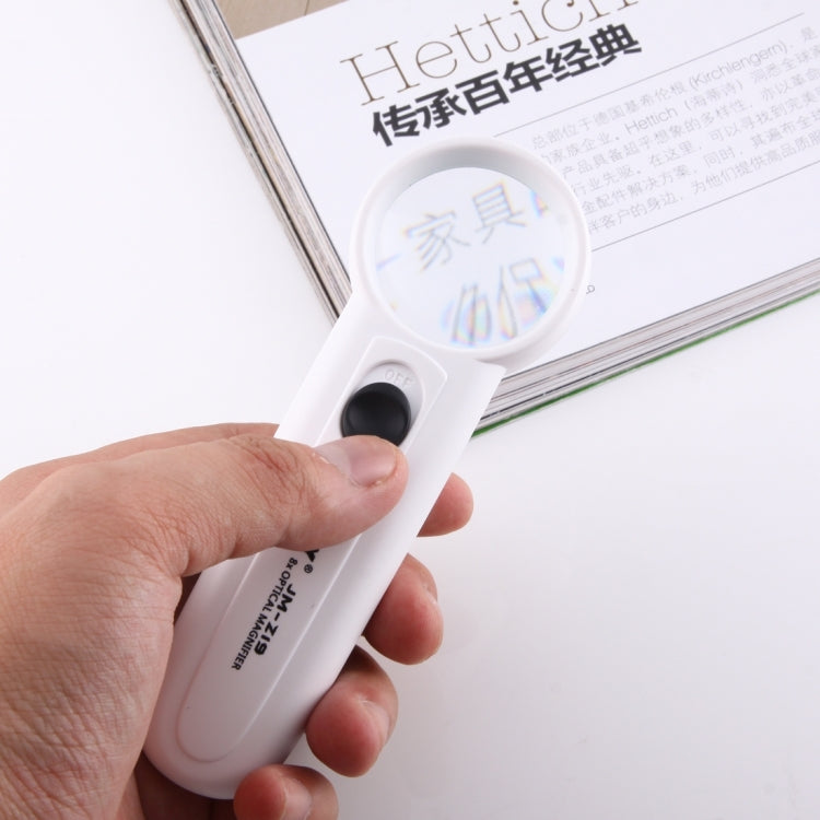 JAKEMY JM-Z19 Lente d'ingrandimento ottica portatile 8X con luce LED, JM-Z19 8X Magnifier