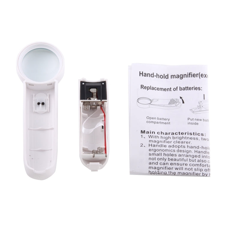 JAKEMY JM-Z19 Lente d'ingrandimento ottica portatile 8X con luce LED, JM-Z19 8X Magnifier