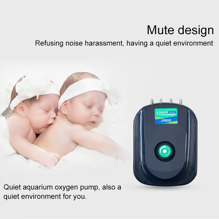 SOBO SB-988 12W 4 uscite flusso regolabile silenzioso pompa ad aria per acquario pompa ad ossigeno per acquario, SOBO SB-988