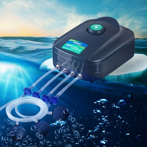 SOBO SB-988 12W 4 uscite flusso regolabile silenzioso pompa ad aria per acquario pompa ad ossigeno per acquario, SOBO SB-988