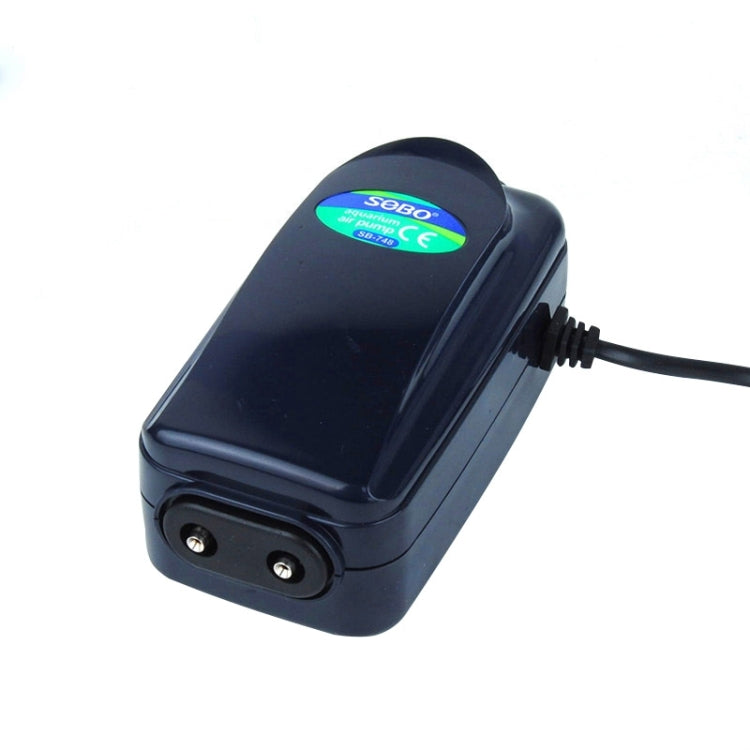 SOBO SB-748 Pompa ad aria per ossigeno per acquario con flusso regolabile a doppia uscita da 8 W. Pompa ad aria per acquario silenzioso, 8W Double Outlets