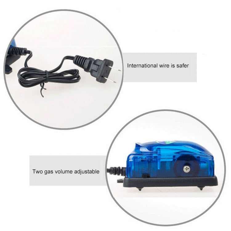 SOBO SB-248A Pompa ad aria per ossigeno per acquario con flusso regolabile a uscita singola da 3 W, 3W Single Outlet