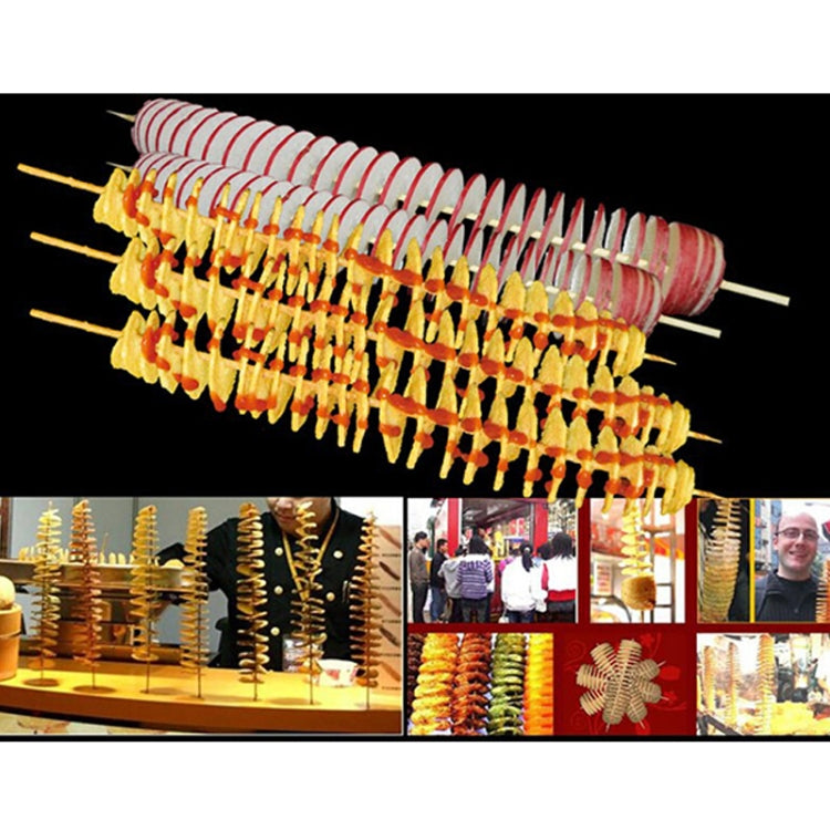 Taglierina per affettatrice twister per patatine fritte manuale in acciaio inossidabile a spirale Tornado Tower, Hand Shake