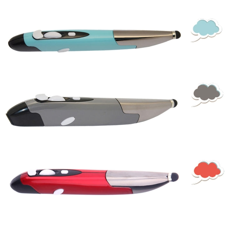 Mouse intelligente wireless portatile in stile penna da 2,4 GHz per PC portatile, Red, Blue, Grey