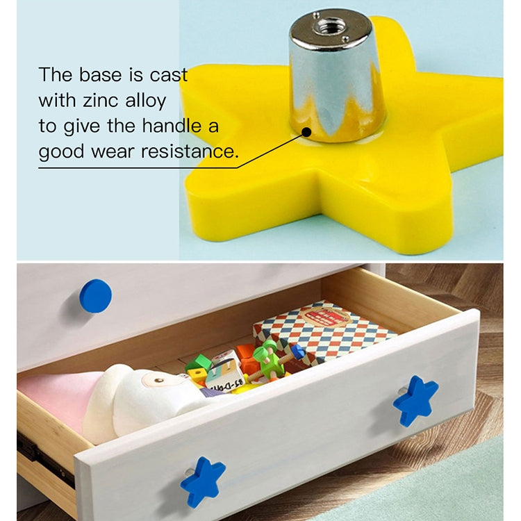 Maniglia per armadio per cassetti per bambini moderna antiurto con motivo a cerchio giallo, Yellow Circle