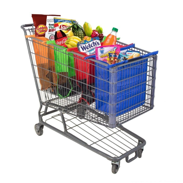 4 pezzi/set borse per trolley da supermercato borse per la spesa portatili in tessuto non tessuto, Shopping Bags