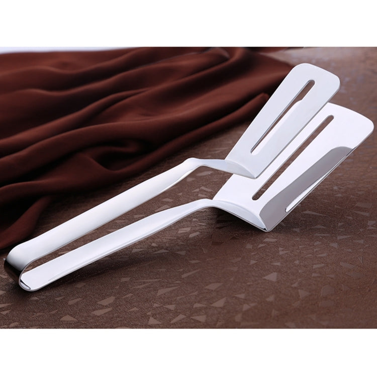 Pinze per clip per bistecca per barbecue in acciaio inossidabile Pinze per arrostire per barbecue Pala per bistecca con perdite Spatola per alimenti Pinze per pane, Food Clamp 2
