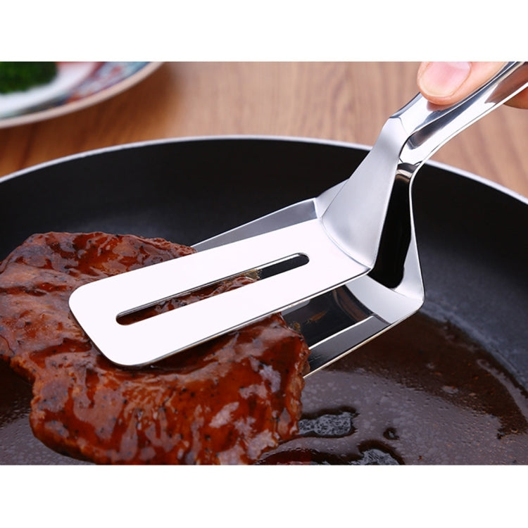 Pinze per clip per bistecca per barbecue in acciaio inossidabile Pinze per arrostire per barbecue Pala per bistecca con perdite Spatola per alimenti Pinze per pane, Food Clamp 2