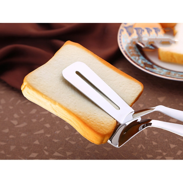 Pinze per clip per bistecca per barbecue in acciaio inossidabile Pinze per arrostire per barbecue Pala per bistecca con perdite Spatola per alimenti Pinze per pane, Food Clamp 2
