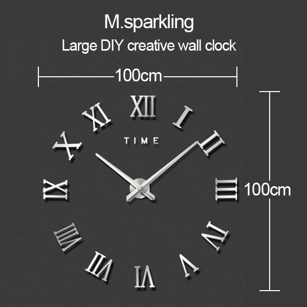 Orologio da parete con ticchettio decorativo decorativo per soggiorno creativo da 40 pollici