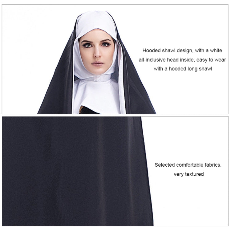 Costume di Halloween Donna Suora Missionaria Cosplay Abbigliamento, Size:S, Size:M, Size:L, Size:XL