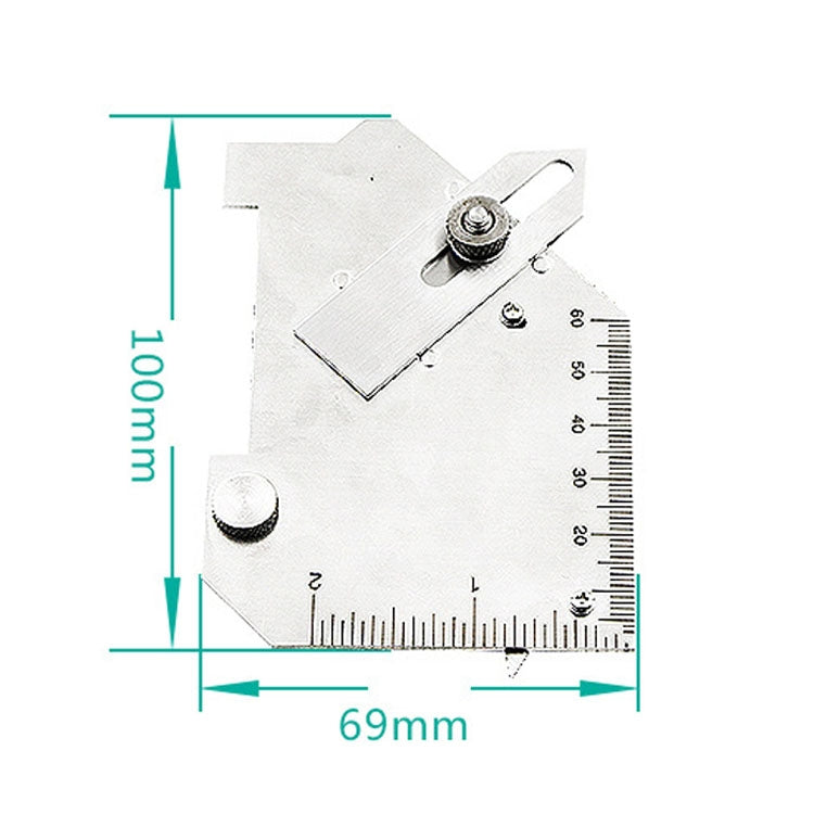 Righello multifunzione per ispezione saldatura con calibro per saldatura d'angolo in acciaio inossidabile a camma MG-8, MG-8