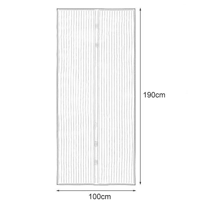 Tenda per porta con zanzariera magnetica Magic Mesh, dimensioni: 190x100 cm, Size:190x100cm(White), Size:190x100cm(Black), Size:190x100cm(Coffee), Size:190x100cm(Beige)