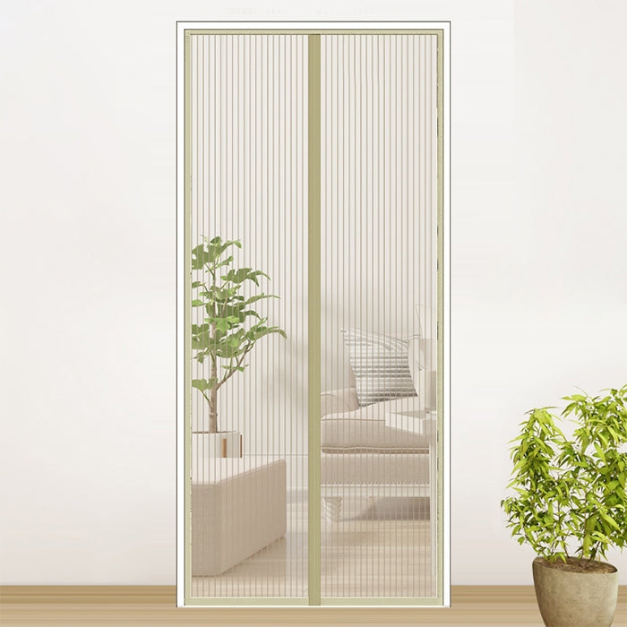 Tenda per porta con zanzariera magnetica Magic Mesh, dimensioni: 190x100 cm, Size:190x100cm(White), Size:190x100cm(Black), Size:190x100cm(Coffee), Size:190x100cm(Beige)