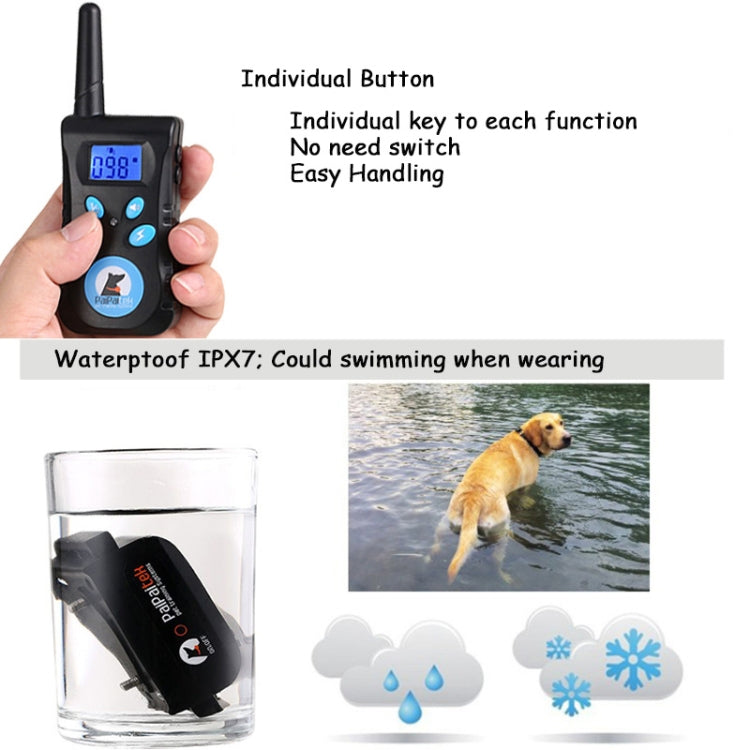 Collare antiabbaio automatico Sistema di controllo dell'addestramento degli animali domestici + Collare in pelle PU con scosse elettriche per cani, PD520