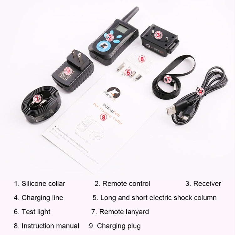 Collare antiabbaio automatico Sistema di controllo dell'addestramento degli animali domestici + Collare in pelle PU con scosse elettriche per cani, PD520