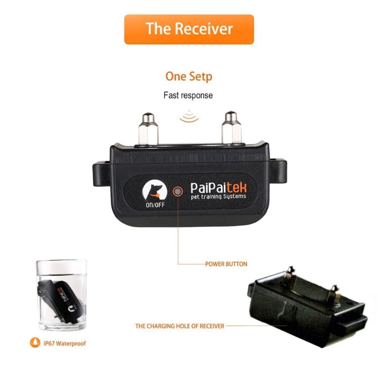 Collare antiabbaio automatico Sistema di controllo dell'addestramento degli animali domestici + Collare in pelle PU con scosse elettriche per cani, PD520