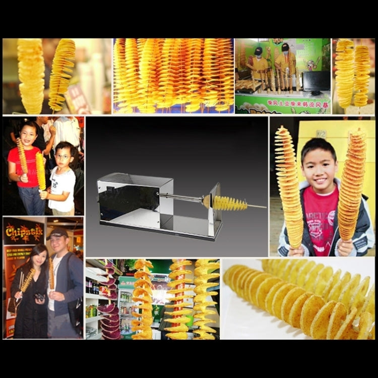 Gru a torre elettrica per patate Tornado in acciaio inossidabile, spina europea, Electric