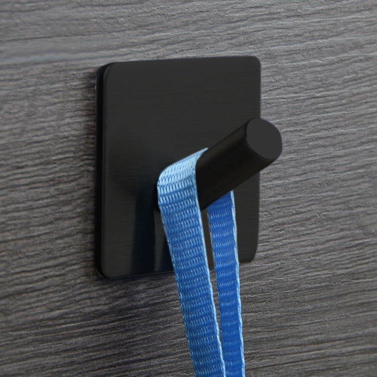 Appendiabiti da bagno non traforato con gancio obliquo in acciaio inox nero, Black Oblique Hook