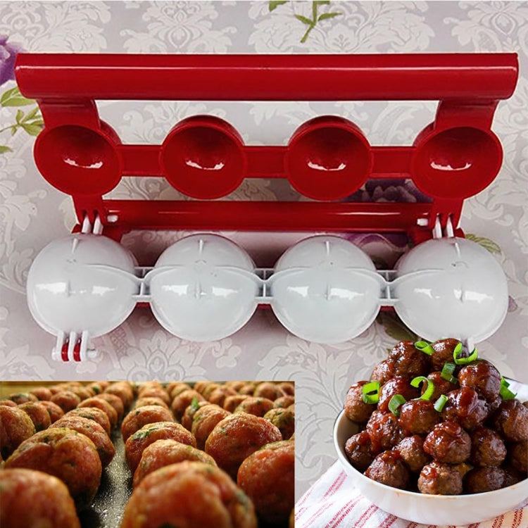 Utili polpette per principianti, polpette di pesce, cucina, polpette ripiene fatte in casa, strumenti per cucinare in casa, ABS Red