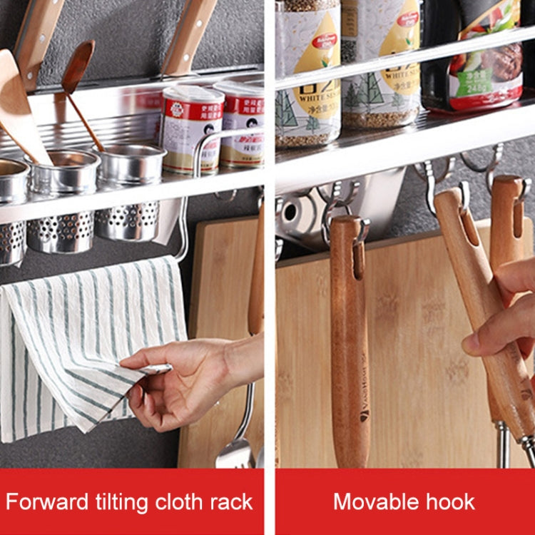Scaffale portacondimenti in alluminio a parete per punzonatura da cucina multifunzione da 30 cm, 30cm Punching