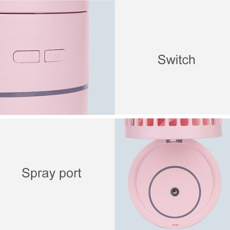 T9 Portable Adjustable USB Charging Desktop Humidifier Fan with 3 Speed Control