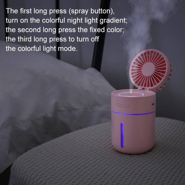 T9 Portable Adjustable USB Charging Desktop Humidifier Fan with 3 Speed Control