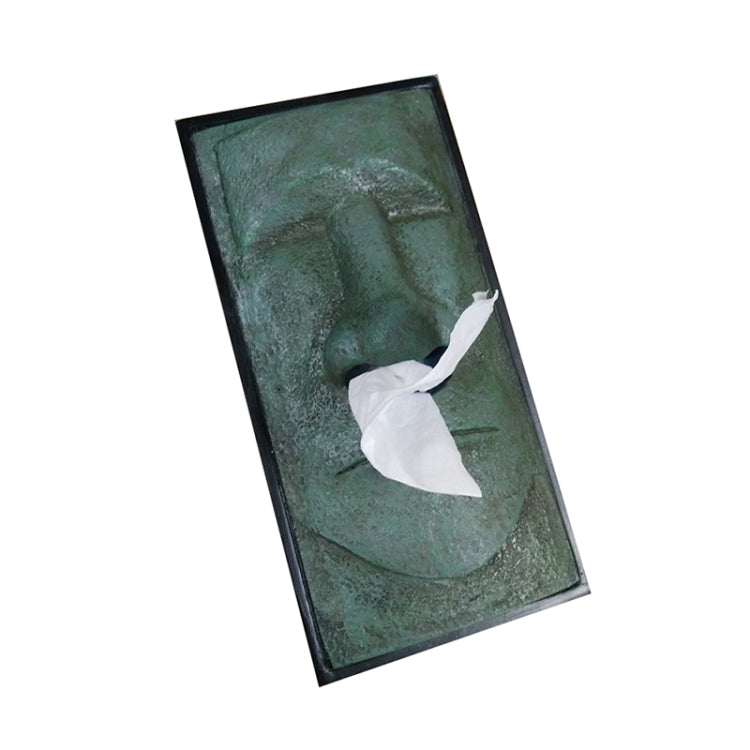 Scatola per fazzoletti per ufficio domestica creativa a forma di ritratto in pietra, Stone Portrait Shape