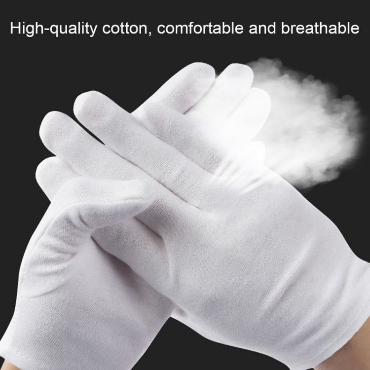 Guanti da lavoro in puro cotone da 12 paia, misura media spessa: misura libera, Medium Thick, Size:Free Size