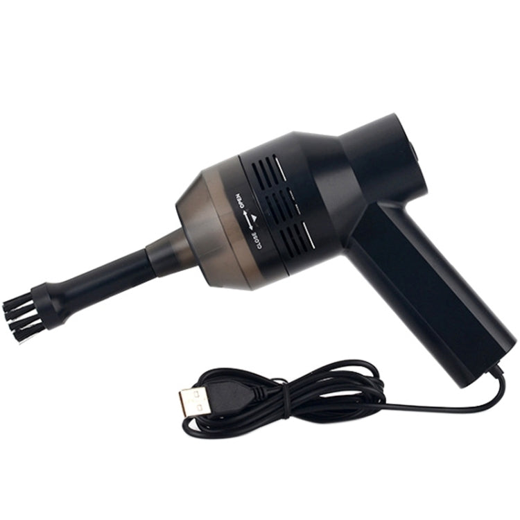 HK-6019A 3,5 W USB portatile potente aspiratore pulitore tastiera computer ugello spazzola collettore polveri kit di pulizia ventosa portatile per la pulizia di PC portatili/animali domestici, lunghezza cavo USB: 1,8 m, DC 5 V (nero)