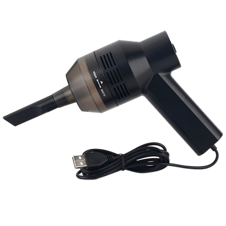 HK-6019A 3,5 W USB portatile potente aspiratore pulitore tastiera computer ugello spazzola collettore polveri kit di pulizia ventosa portatile per la pulizia di PC portatili/animali domestici, lunghezza cavo USB: 1,8 m, DC 5 V (nero)