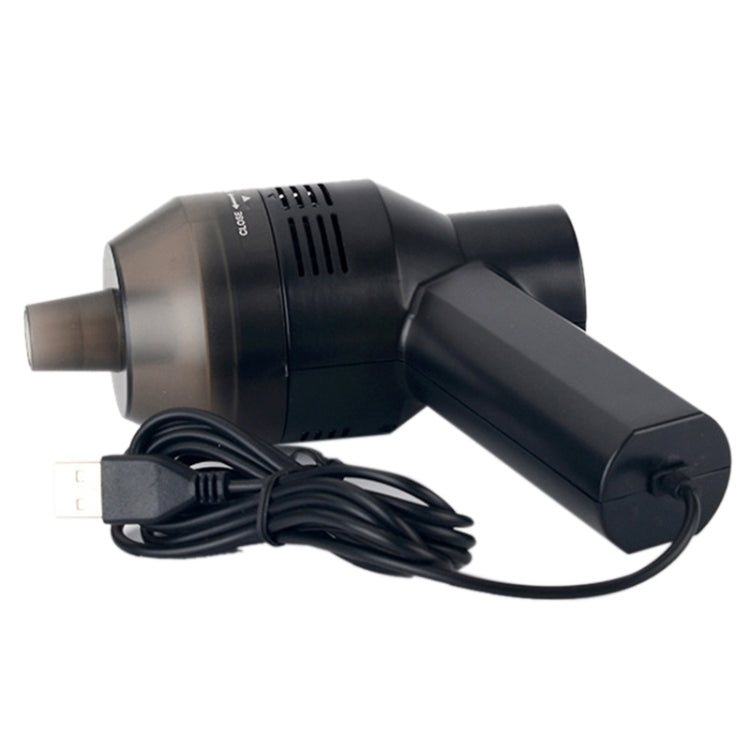 HK-6019A 3,5 W USB portatile potente aspiratore pulitore tastiera computer ugello spazzola collettore polveri kit di pulizia ventosa portatile per la pulizia di PC portatili/animali domestici, lunghezza cavo USB: 1,8 m, DC 5 V (nero)