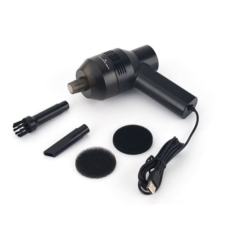 HK-6019A 3,5 W USB portatile potente aspiratore pulitore tastiera computer ugello spazzola collettore polveri kit di pulizia ventosa portatile per la pulizia di PC portatili/animali domestici, lunghezza cavo USB: 1,8 m, DC 5 V (nero)