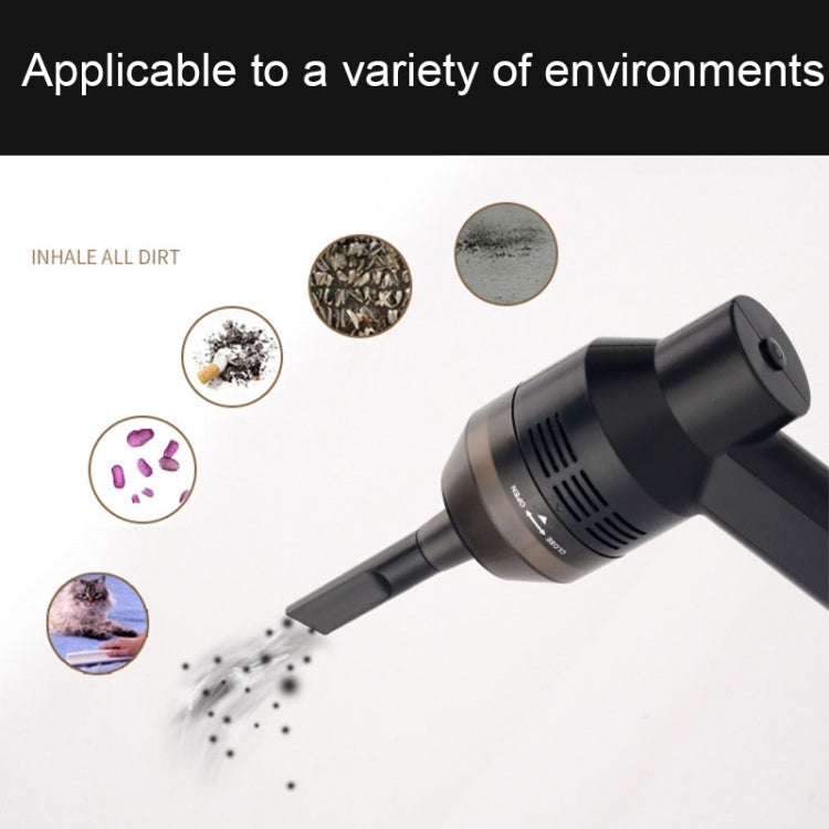 HK-6019A 3,5 W USB portatile potente aspiratore pulitore tastiera computer ugello spazzola collettore polveri kit di pulizia ventosa portatile per la pulizia di PC portatili/animali domestici, lunghezza cavo USB: 1,8 m, DC 5 V (nero)