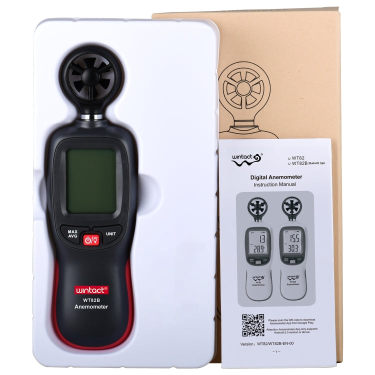 Wintact WT82B Bluetooth Anemometer Data Logger Air Speed Meter