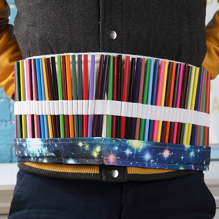 Astuccio per penne con stampa Cosmic Galaxy da 48 slot, astuccio per matite in tela, astuccio arrotolabile per cancelleria, 48 Slots