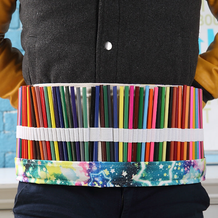 Astuccio per penne con stampa cielo stellato a 36 slot, astuccio per matite in tela, astuccio arrotolabile per cancelleria, 36 Slots