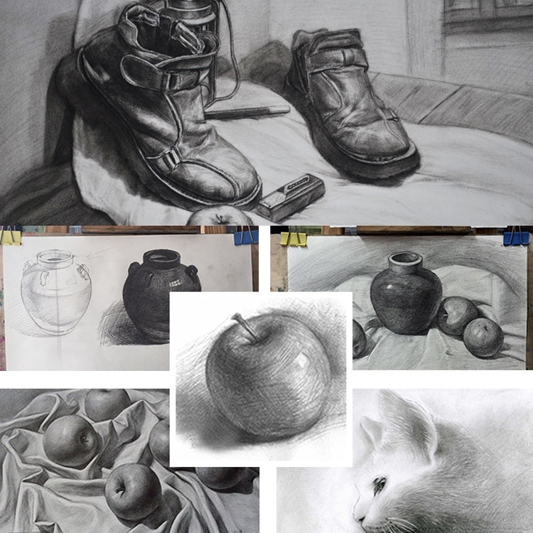 12 pezzi di disegno, scrittura, schizzo, matita di legno, matite di grafite artistica 2B pre-affilate, 2B