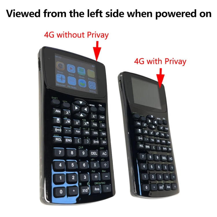 Calcolatrice e-book anti-sbirciatina con schermo da 2,4 pollici, supporto per registrazione audio/radio/riproduzione di musica e video, Anti-peeping Scientific Calculator