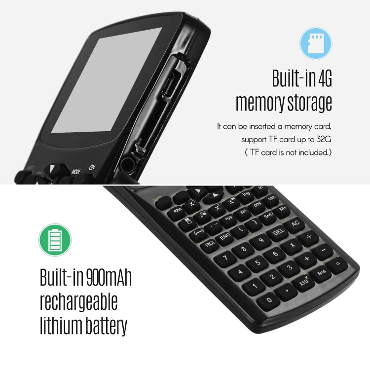 Calcolatrice e-book anti-sbirciatina con schermo da 2,4 pollici, supporto per registrazione audio/radio/riproduzione di musica e video, Anti-peeping Scientific Calculator
