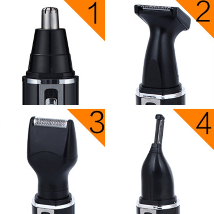 SPORTSMAN Tagliacapelli ricaricabile per orecchie e naso quattro in uno Rasoio elettrico Barba Viso Sopracciglia Tagliacapelli per uomo, Spina americana (Nero, 110 V), US Plug