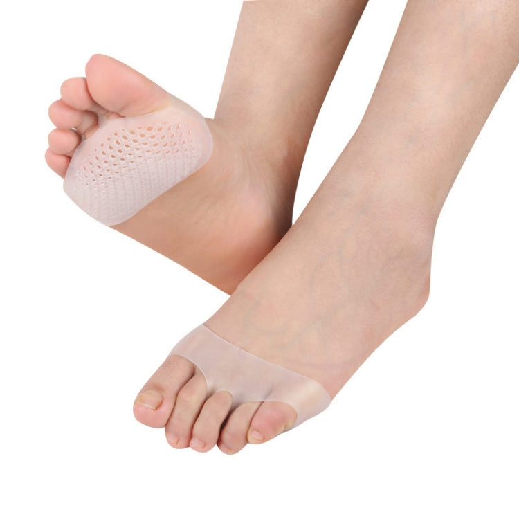 1 paio di cuscinetti per avampiede a nido d'ape traspiranti e resistenti, plantari antidolorifici con tacchi alti per donne (bianco), Toes nursing 1