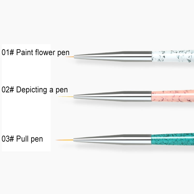 3 pezzi penna per disegno per unghie strumenti per punteggiare penna per disegno strumento intagliato accessori per nail art pennelli set di matite per unghie