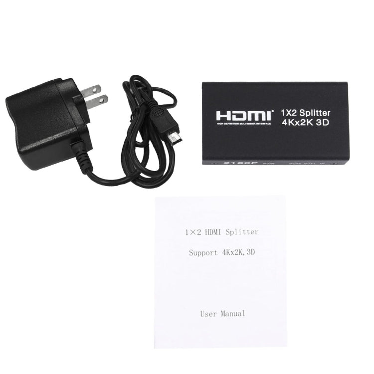 Splitter switch Mini HDMI 1x2 2160P, supporto 4Kx2K, 3D, Support 4Kx2K, 3D