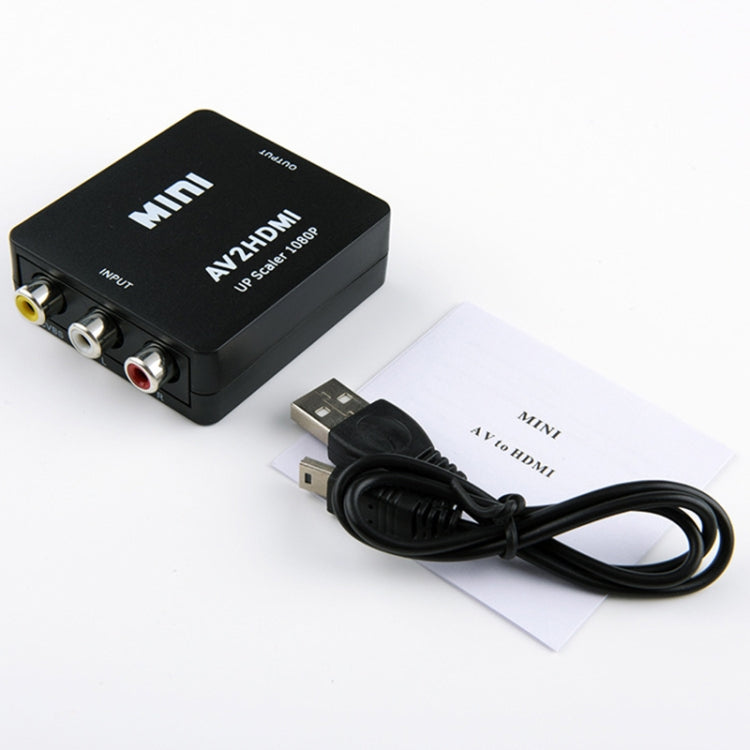 Howei HW-2105 Mini AV CVBS/L+R Adattatore convertitore audio a HDMI, supporto Scaler 1080P, HW-2105 AV to HDMI