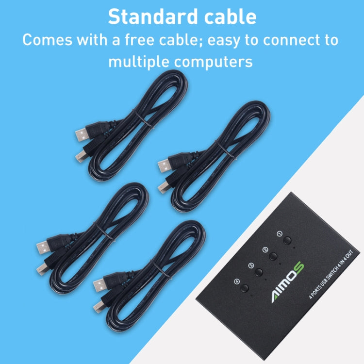 Switch AIMOS AM-KM404K USB 2.0 4 ingressi 4 uscite, AM-KM404K