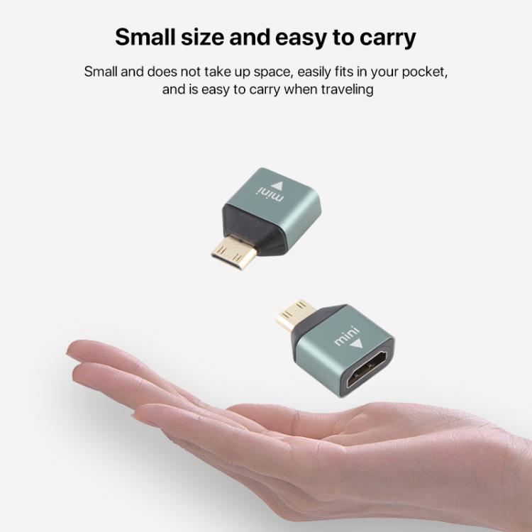 Adattatore per testa mini HDMI maschio a HDMI femmina placcato oro, Mini HDMI Male to HDMI Female