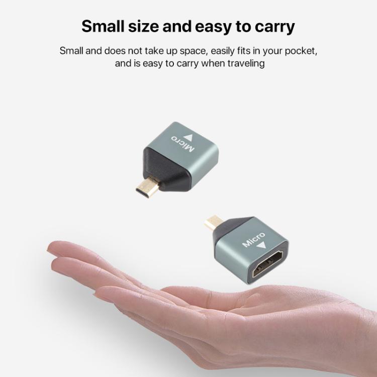 Adattatore per testa mini HDMI maschio a HDMI femmina placcato oro, Micro HDMI Male to HDMI Female
